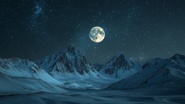  عکس آسمان شب و ماه کامل با کیفیت بالا