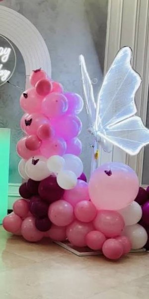 بک گراند فانتزی پروانه های صورتی دخترانه