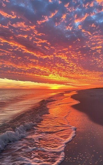  تصویر غروب خوشرنگ ساحل