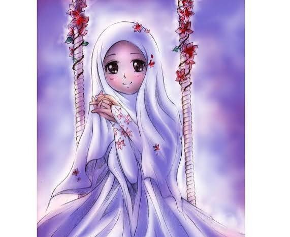 زیباترین تصویر نقاشی دختر با حجاب