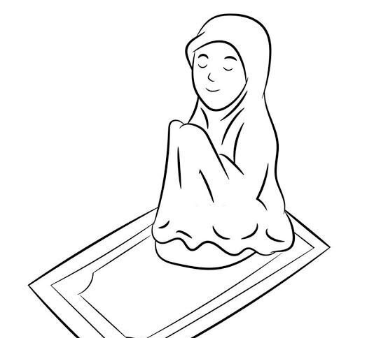  نقاشی دختر با حجاب زیبا