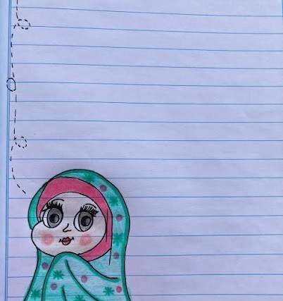  نقاشی دختر با حجاب زیبا