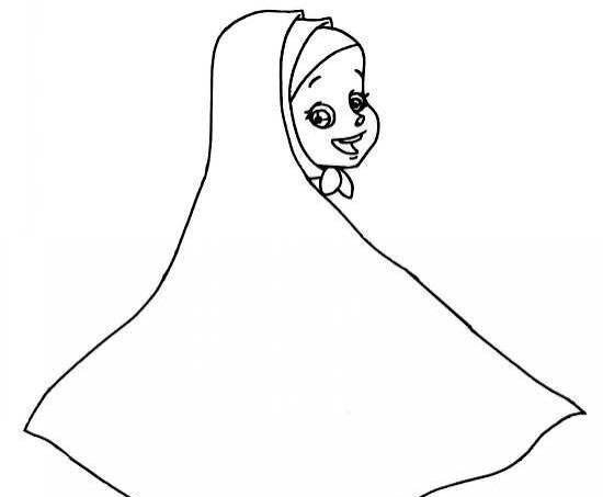  نقاشی دختر با حجاب زیبا