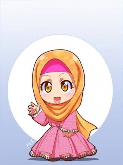  نقاشی دختر با حجاب فانتزی