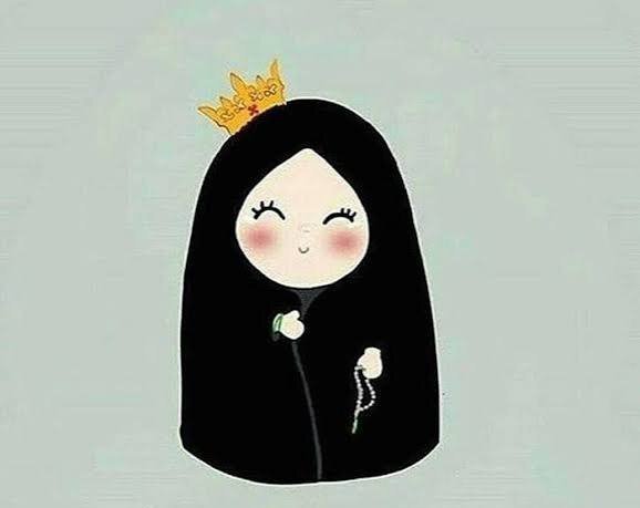  نقاشی دختر با حجاب فانتزی