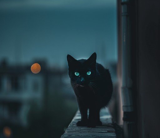  دانلود عکس گربه سیاه با چشمان آبی