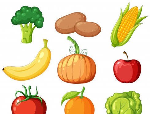  عکس میوه و سبزیجات کارتونی