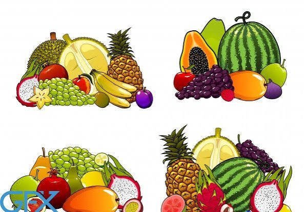  عکس میوه و سبزیجات کارتونی
