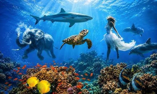  دانلود تصویر پس زمینه دلفین در دریا با کیفیت بالا