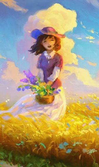  والپیپر نقاشی دختر برای گوشی