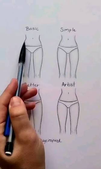  نقاشی دختر با لباس نیم تنه