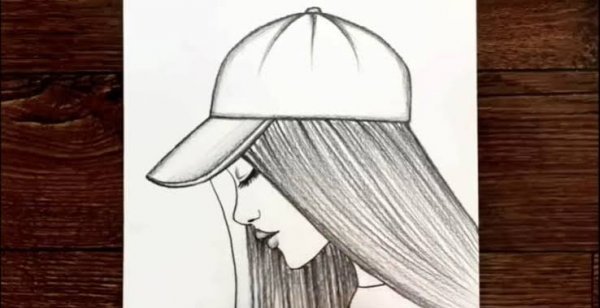  نقاشی دختر از پشت سر با موهای باز