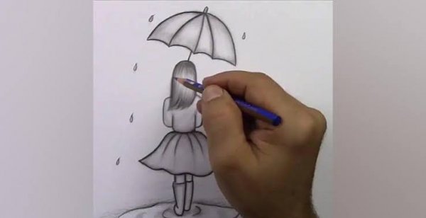  نقاشی دختر از پشت اسان