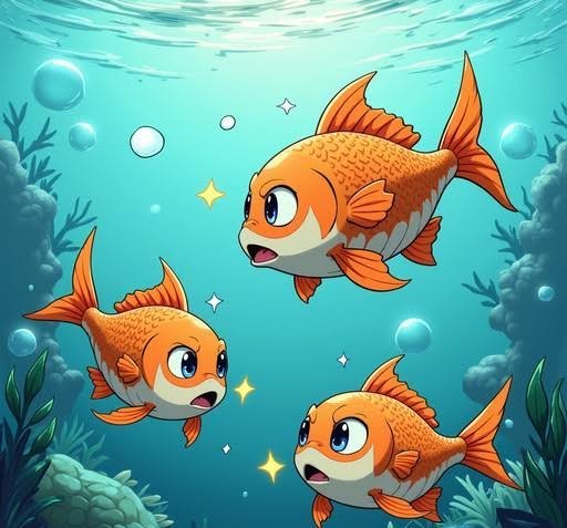  عکس ماهی قرمز کارتونی
