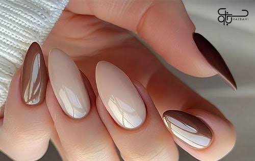  طرح ناخن پاییزی مینیمال