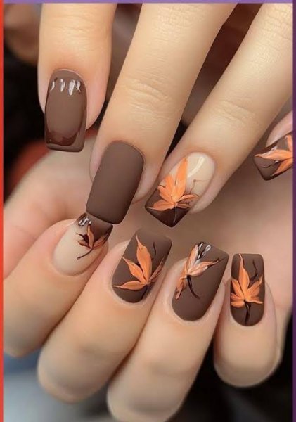  طرح ناخن پاییزی شیک و باکلاس