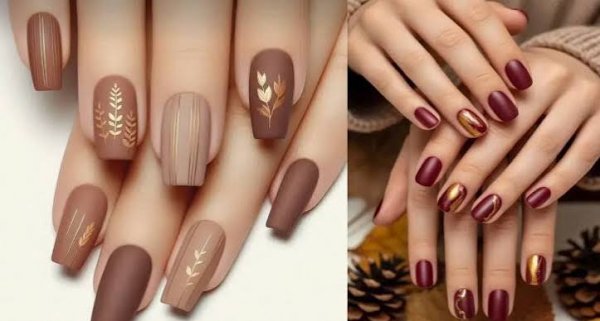  طرح ناخن پاییزی ساده و شیک