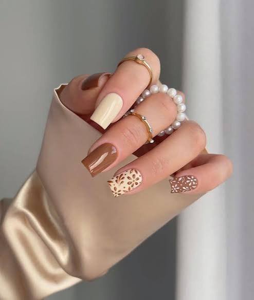  طرح ناخن پاییزی ساده و شیک
