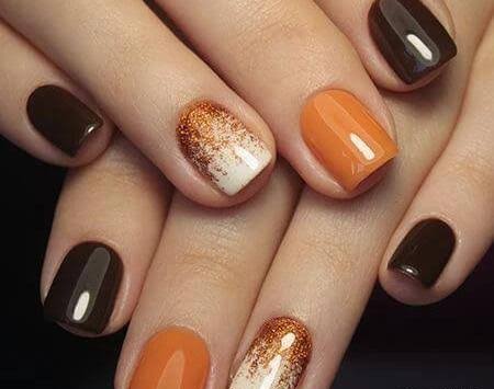  طرح ناخن پاییزی فرنچ
