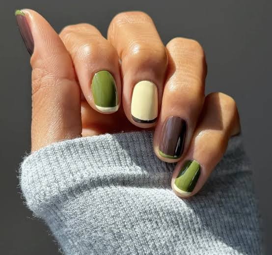  طرح ناخن پاییزی فرنچ