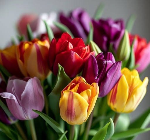  عکس گل های لاله رنگارنگ برای کامپیوتر