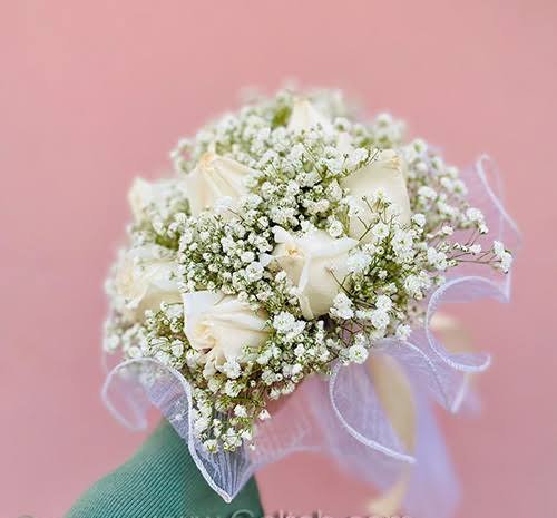  عکس دسته گل رز سفید جدید برای عقد و عروسی