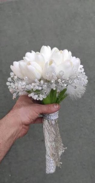  عکس دسته گل رز سفید جدید برای عقد و عروسی