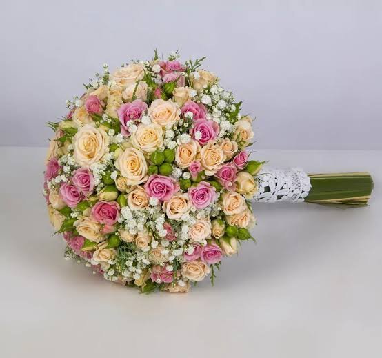  دسته گل عروس رز مینیاتوری