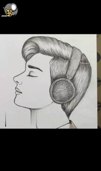  نقاشی سیاه قلم پسر برای پروفایل خفن