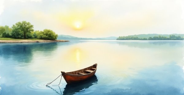  عکس قایق چوبی پارویی در دریا