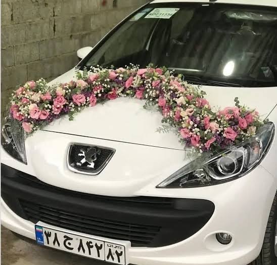  عکس ماشین عروس ساده