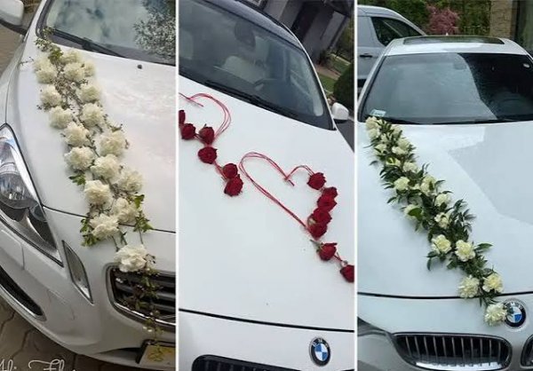 عکس ماشین عروس ساده