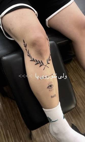  عکس طرح تاتو روی پا مردانه ساده