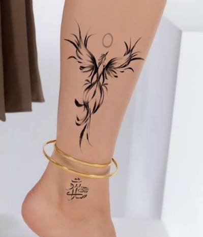  عکس طرح تاتو ساق پا زنانه