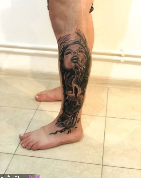  عکس تاتو روی پا مردانه خفن