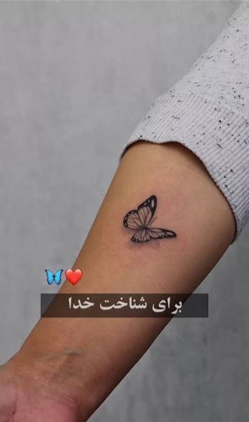  عکس طرح تاتو پروانه های فانتزی روی مچ دست