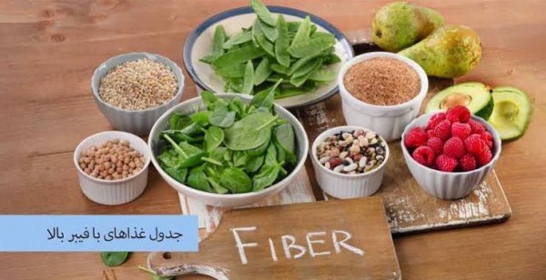  عکس جدول غذاهای با فیبر بالا