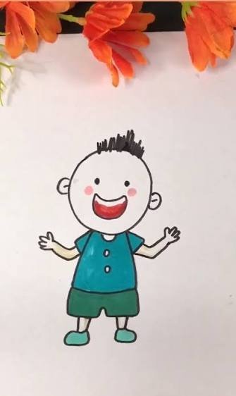 نقاشی پسر بچه