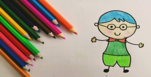  نقاشی پسر بچه
