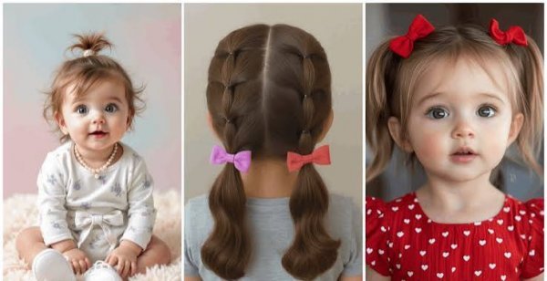  عکس دختر بچه با مدل موهای عروسکی کیوت