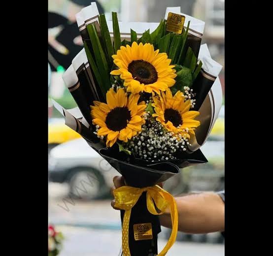 عکس دسته گل آفتاب گردان
