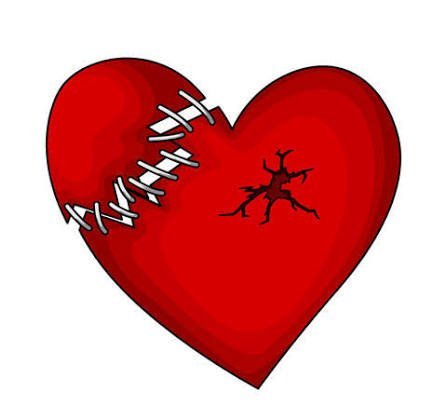  عکس پس زمینه قلب قرمز شکسته شده با کیفیت بالا