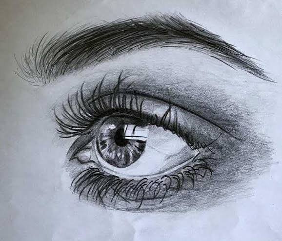  عکس نقاشی چشم اشکی دختر