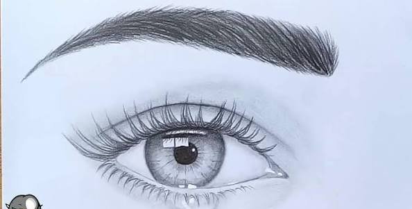  عکس نقاشی چشم اشکی دختر
