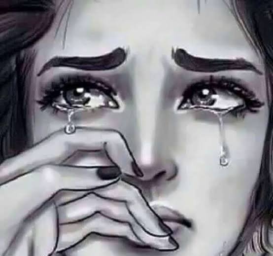  عکس نقاشی چشم اشکی دختر