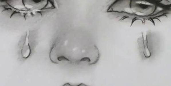  عکس نقاشی چشم اشکی دختر