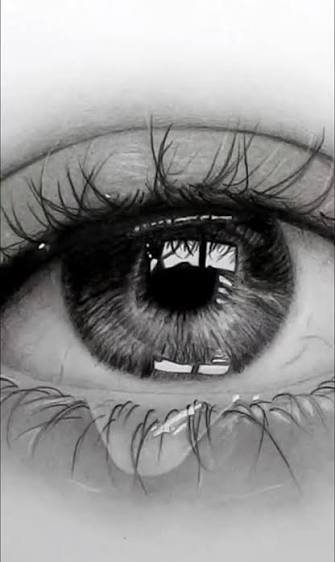  عکس نقاشی چشم اشکی دختر
