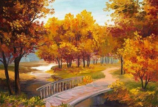  نقاشی منظره پاییزی با کیفیت فول اچ دی