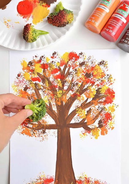  نقاشی درخت پاییزی ساده