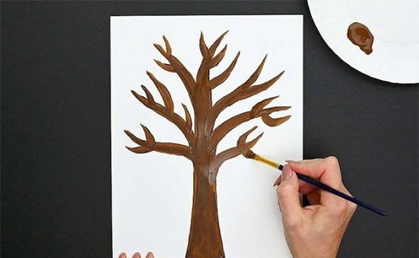  نقاشی درخت پاییزی ساده